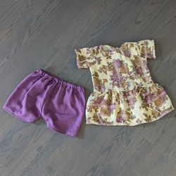 Handmade Baby Girls' 2-Piece Shorts and Tunic Set