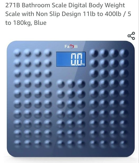 Famili Digital LCD Electronic Scale Bathroom Large 400lb Weight lb/kg/st 0.2lb