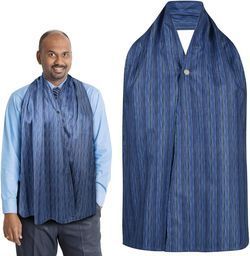 Adult Bib Scarf - Dignified Alternative to Adult Bibs | Washable and Reusable Clothing Protectors Calypso (Snap)
