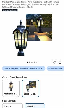 2 outdoor post light new $40