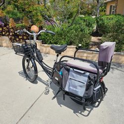 Black Pedego Electric Stretch Bike, Battery+Charger + Seen Accessories Included! 