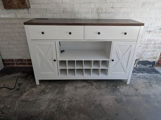 Coffee Bar- console table Cabinet with LED Lights