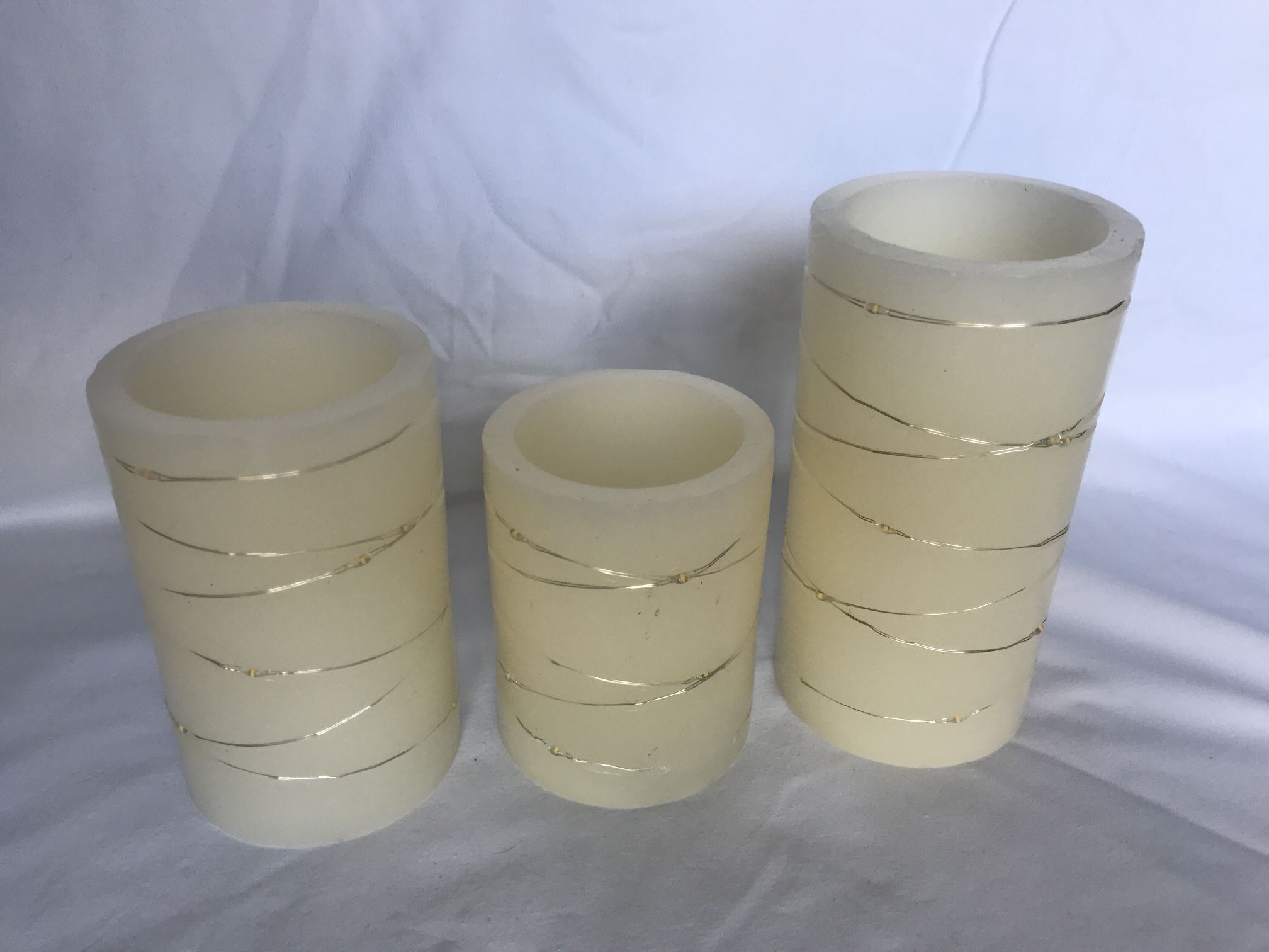 Set Of 3 Battery Operated Candles