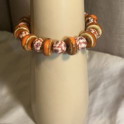 Murano Glass & Resin Beaded Bracelet