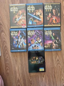 Star Wars 1st 7 Movie DVDS