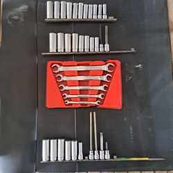 Snapon,  Sockets, Wrenches.  Metric , Standard. $100 Each Set. 