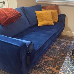 Felt Couch Blue Less Than 1yr Old