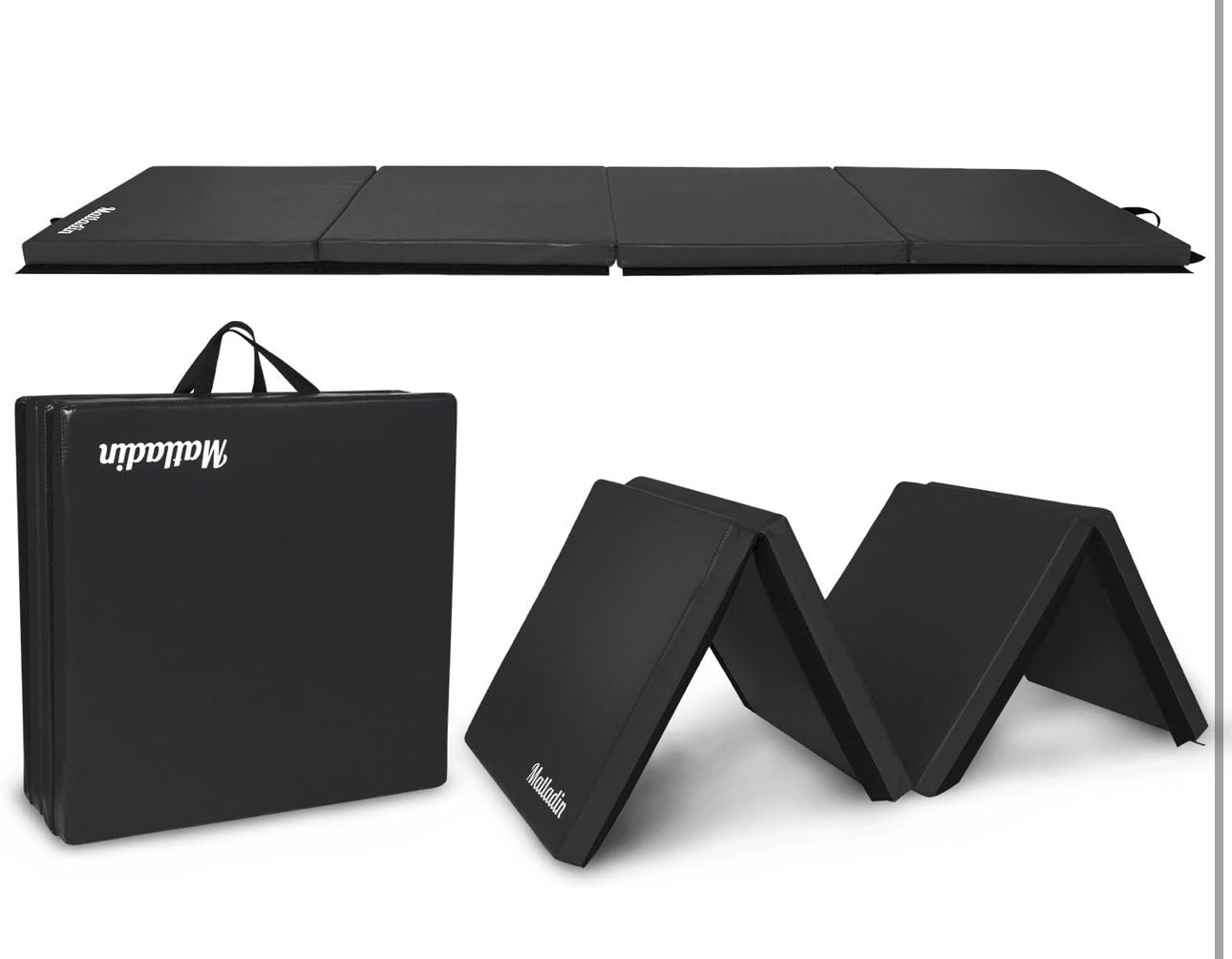 8' Folding Gymnastics Gym Exercise Aerobics Mat, 8ft x 2ft x 2in