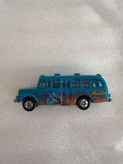 Very Rare Vintage 2005 Japan New Tomica Disney Pixar Diecast Mini Car, Aladdin, Isuzu Bonnet Bus, Scale 1/110, New Never Used
