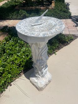 Vintage concrete zodiac sundial