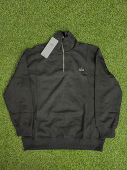 Alo Quarter Zip Sweater (Black)