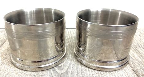 Silver-Plated Wine Bottle Coasters / Pillar Candle Holders