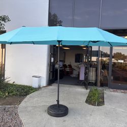 New 13’ Twin Rectangular Double Side Umbrella (base sell seperate) 