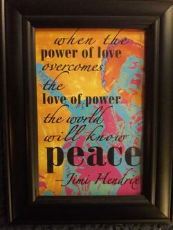 NEW JIMI HENDRIX FRAMED PICTURE QUOTE