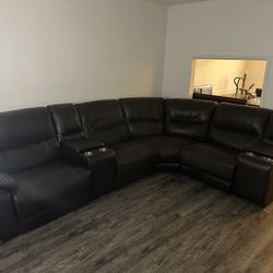 L Shape Couch. 3 Recliners Lounger