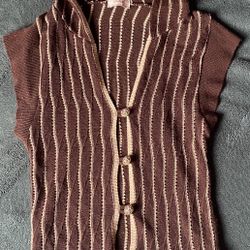2000 ‘s Knitted Brown Vest