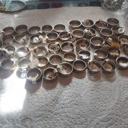 47 Different Stainless rings Different Sizes 6 To 12 .5