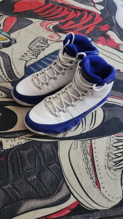Nike Air Jordan 9  IX Retro Kobe LA Lakers White Blue Concord 302370-121 Sz 9