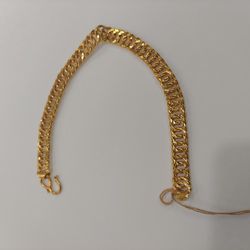 24k 21.3g 8" Fancy Curb Bracelet 