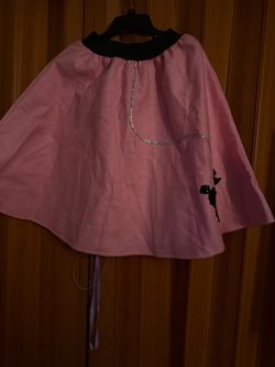 50s Pink Poodle Skirt Woman Costume