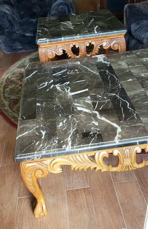 Marble Top Coffee & End Tables