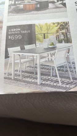 Outdoor table city furniture $280