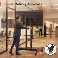 Perlegear Rolling TV Stand for 32-82 Inch