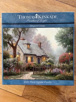 Thomas Kinkade Foxglove Cottage 1000 Piece Puzzle