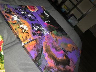 Black light detected acrylic paintings