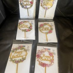 Happy Birthday Cake Toppers