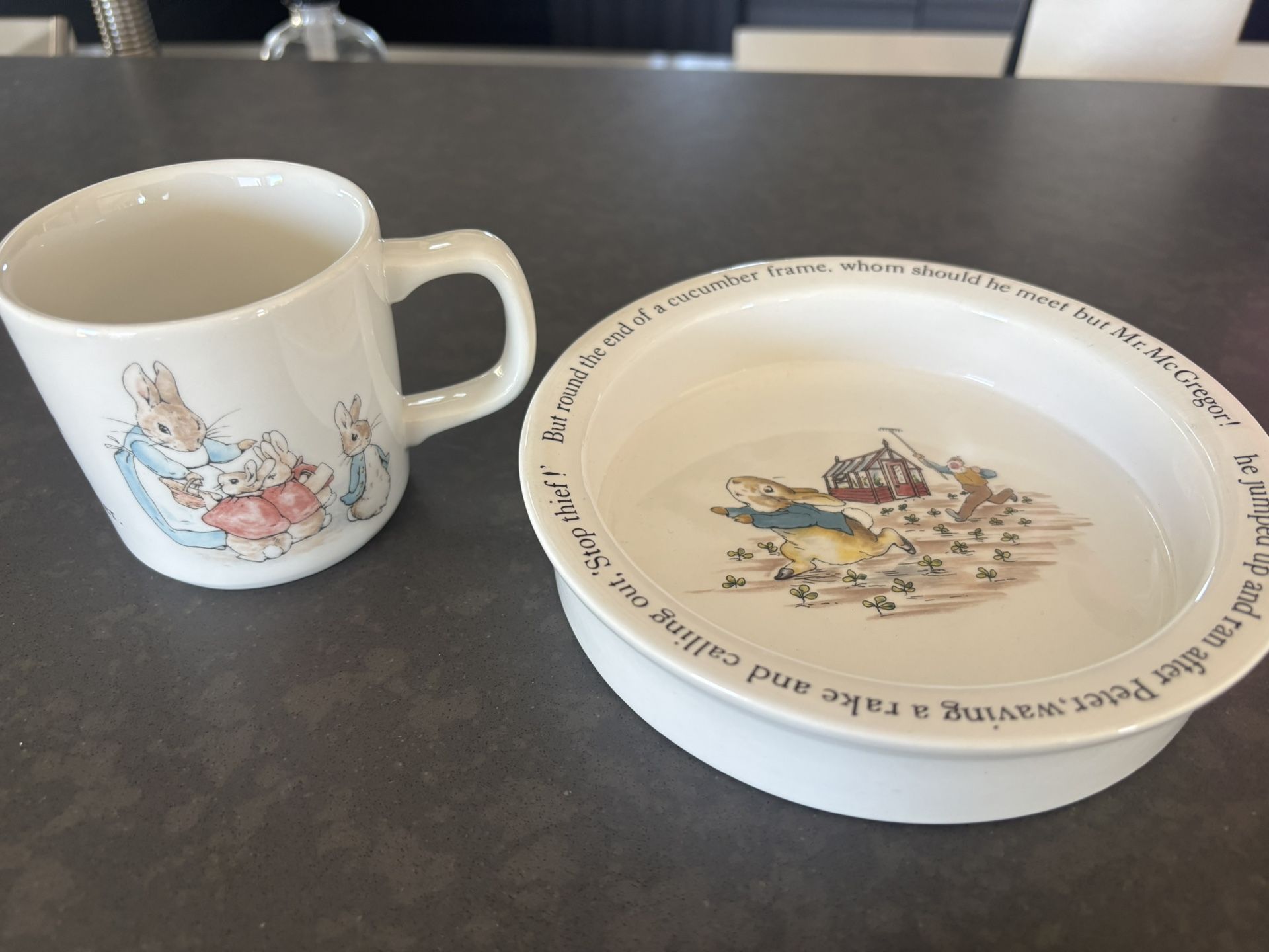 Peter Rabbit Wedgwood of Etruria & Barlaston Children's Bowl and Mug