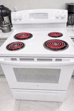 One year old electric stove