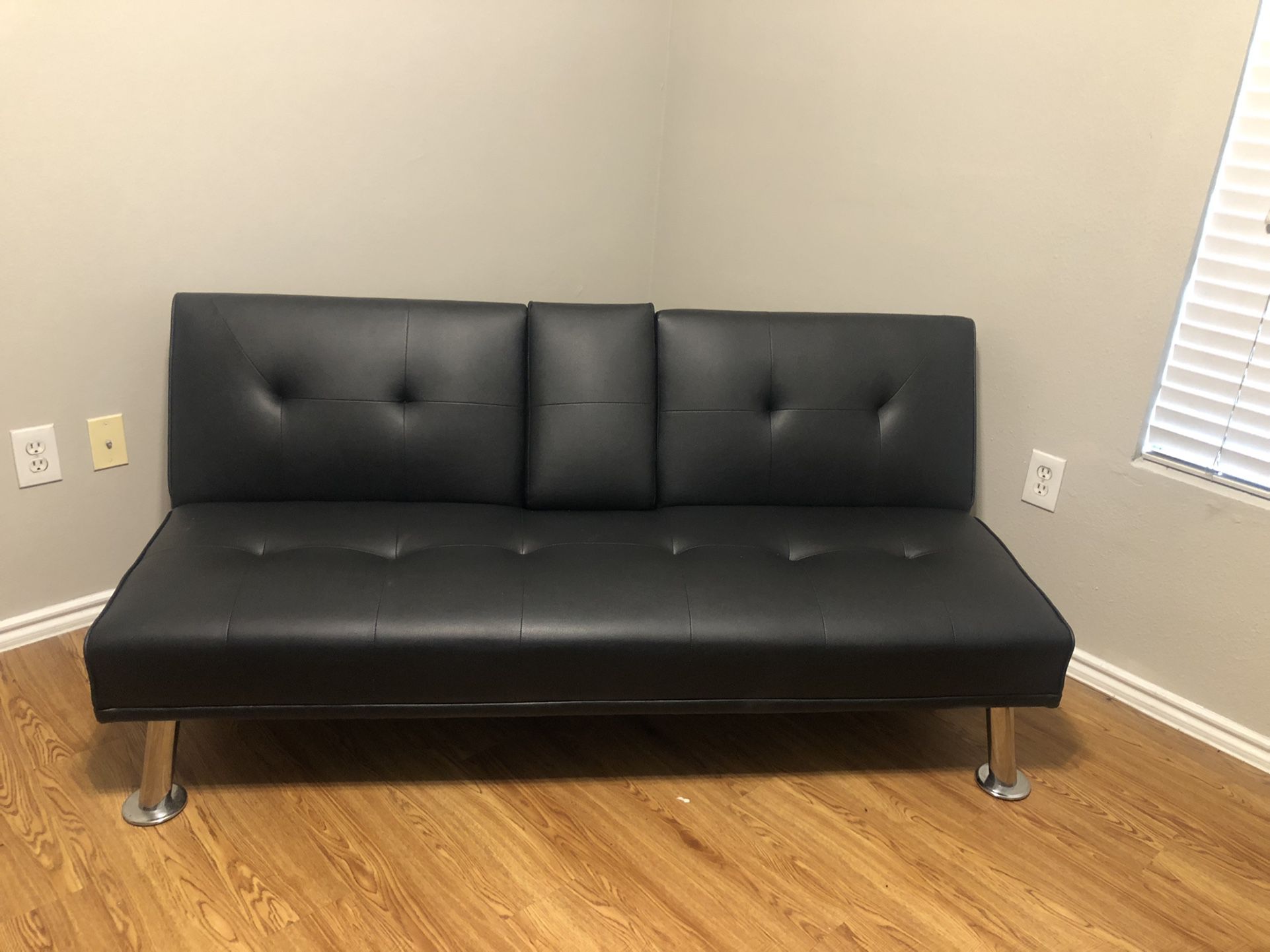 Black Futon/Couch $55 (Almost New)
