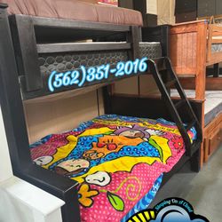 Twin XL QUEEN bunk Bed With Mattresses Colchones Nuevos Bonitos 