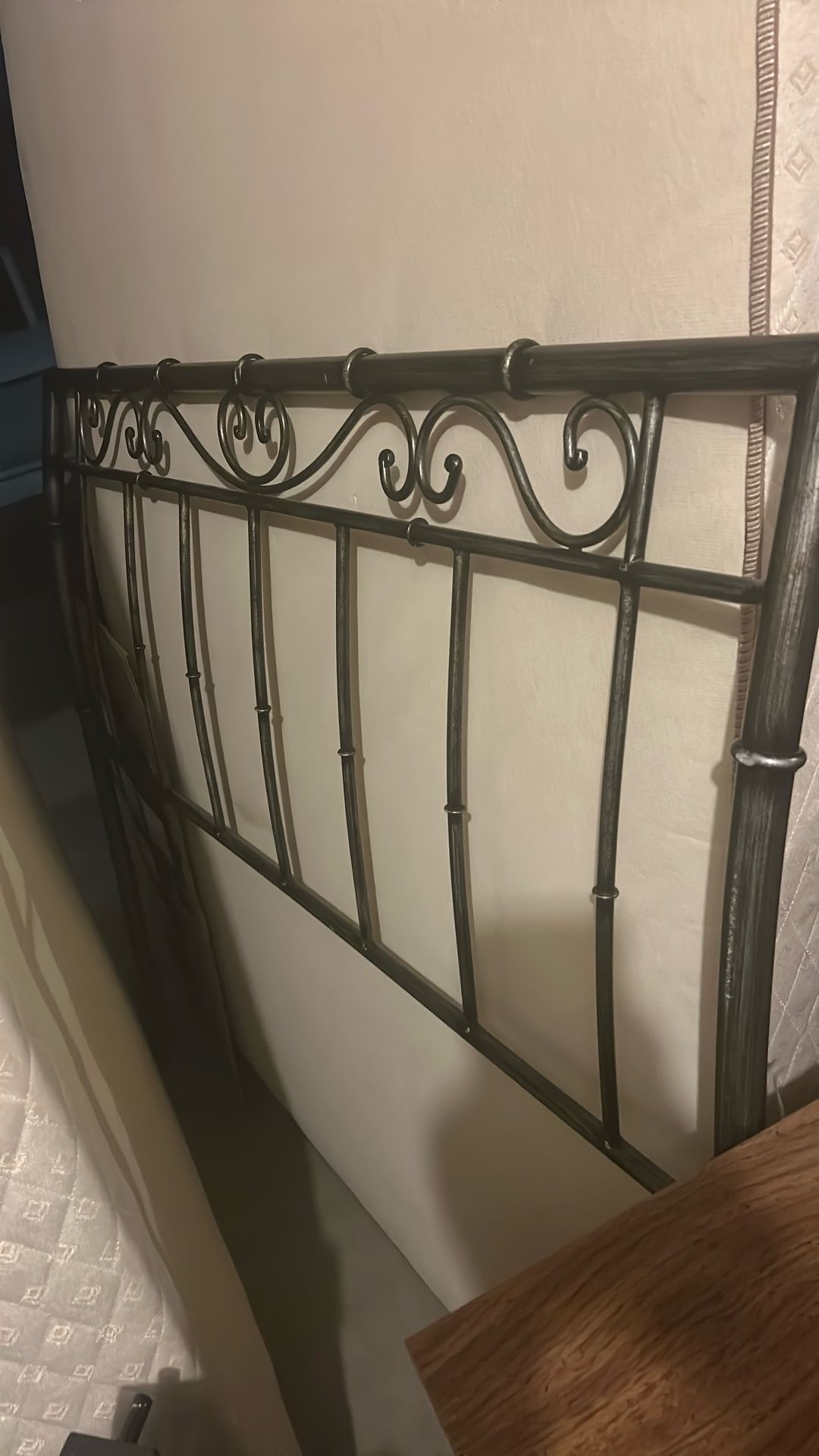 Full Size Headboard, Frame, Like New Box Spring And Mattress