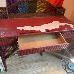 Wicker Desk