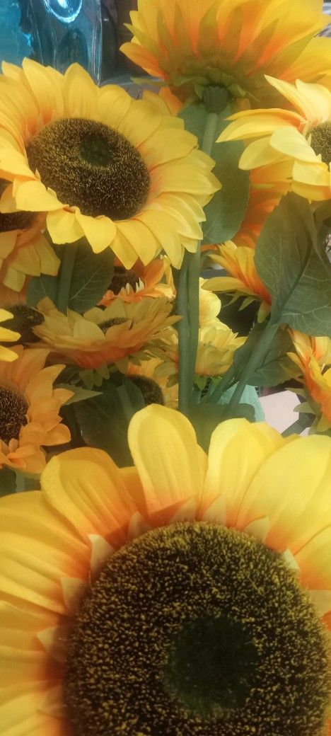 New 4ft Artificial Silk Sunflower 9