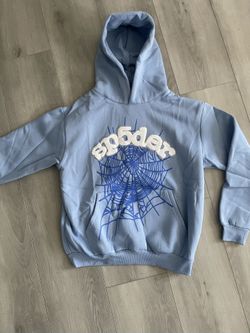 Light Blue Rhinestone Spider Hoodie Brand New (large)