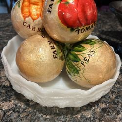 Beautiful And Colorful Foil Vegetables Sphere Balls