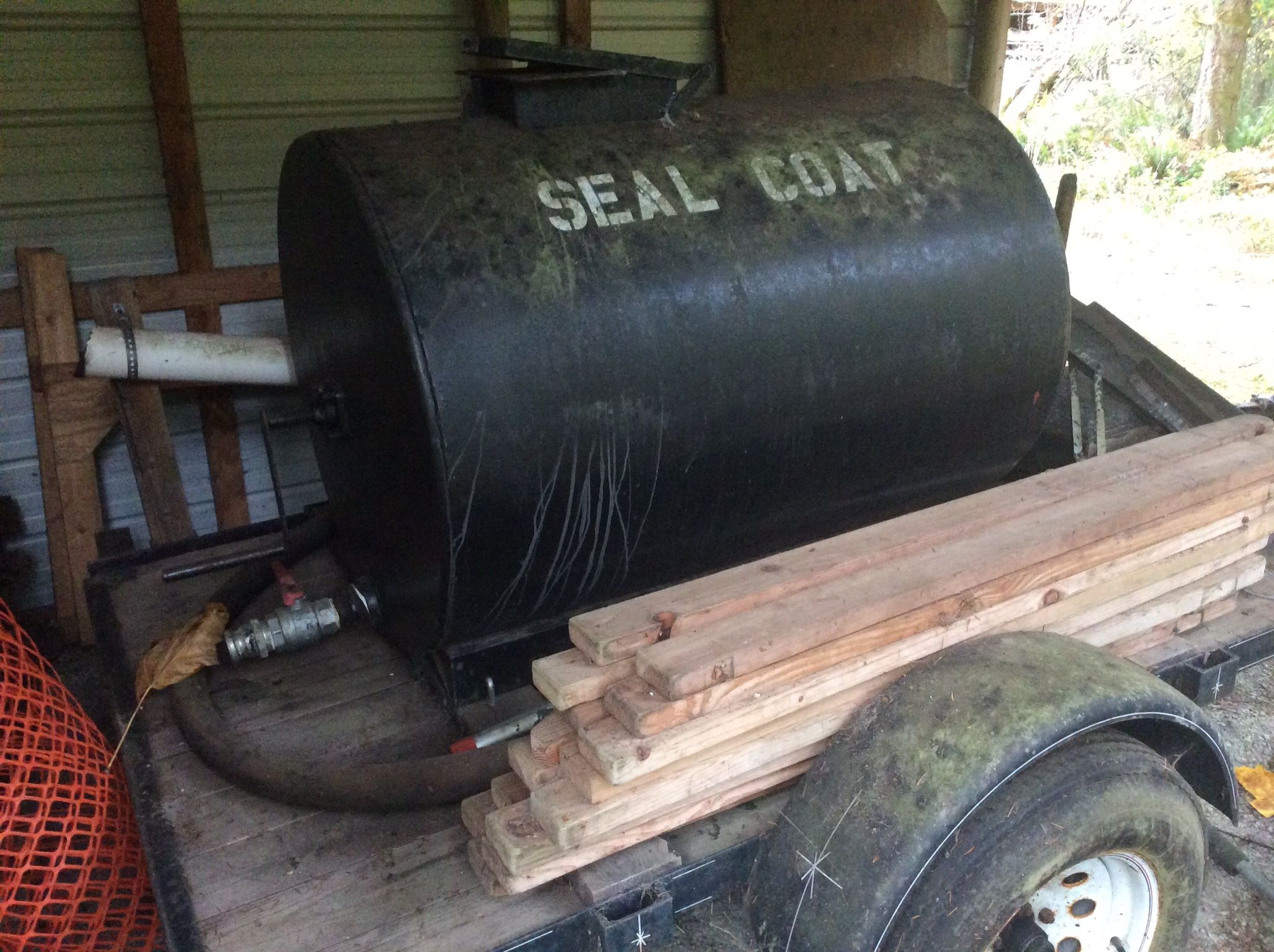 Seal Coat Tank On Trailer