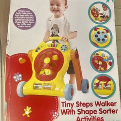 Tiny Steps Walker With Shape Sorters Activities, Exciting Water Play Mat & Apples & Oranges Book