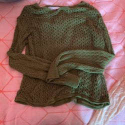 Green Fish Net Sweater
