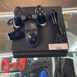 PS4 W/ Dual Charger, Controller, And Power Cord 