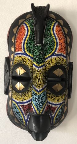 African Hand Carved Tribal Mask