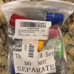 8 Piece Set of Teacher Stamps for Classroom, 