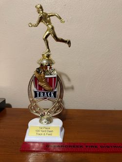 1st Place 100 Yard Dash Track & Field Trophy