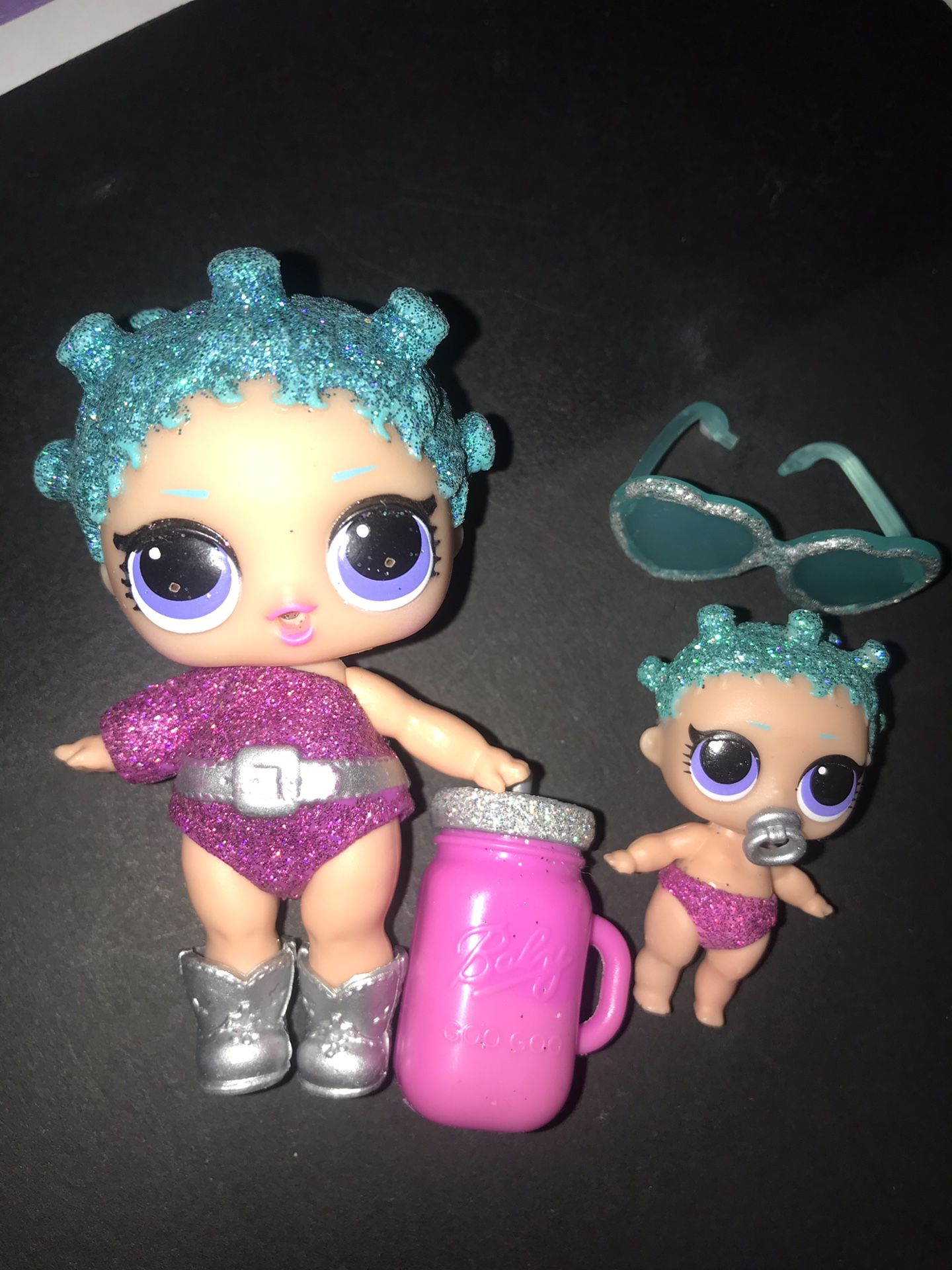 Lol Dolls Series 1 Cosmic Queen and lil Cosmic Queen