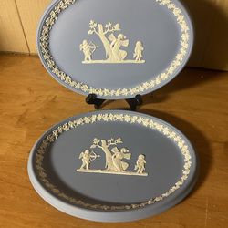 Wedgwood Jasperware Psyche Bound By Cupid pale Blue