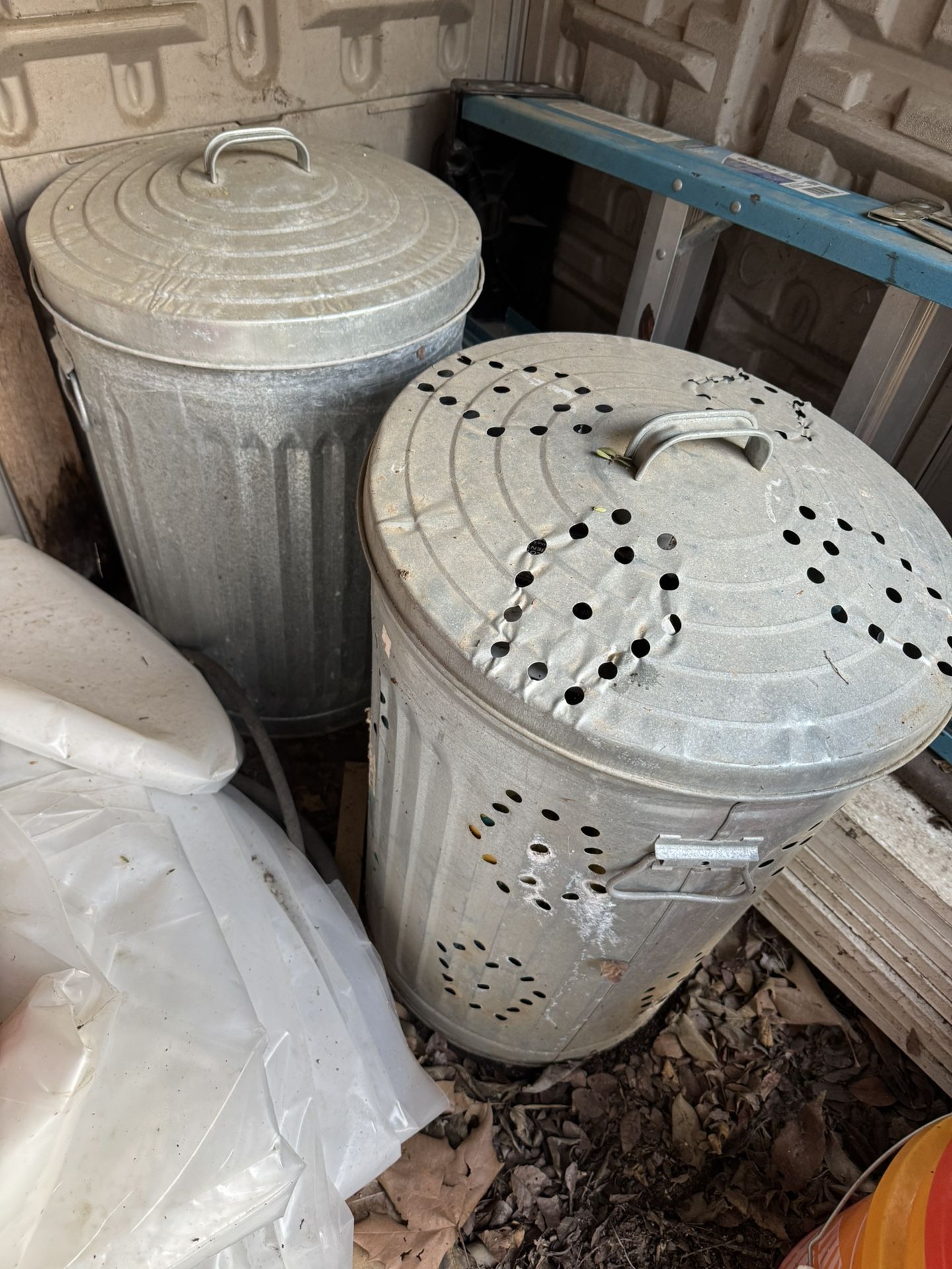 Metal trash can $30/each