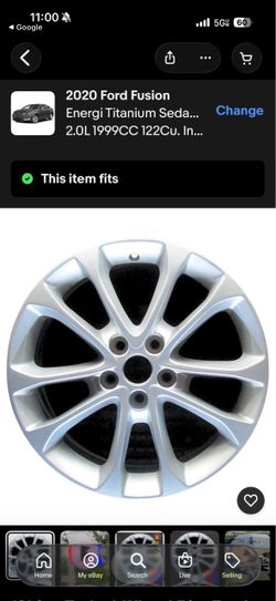Silver 5-Spoke Alloy Wheel Rim